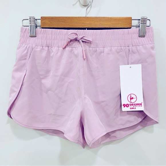 90 Degree By Reflex Other - 90 DEGREES By Reflex NWT 12 Girl’s Lavender Lined Sporty Athletic 2” Shorts